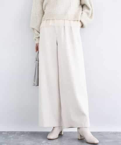 FKLDD60160 MK MICHEL KLEIN カラーツイードワイドパンツ/洗える