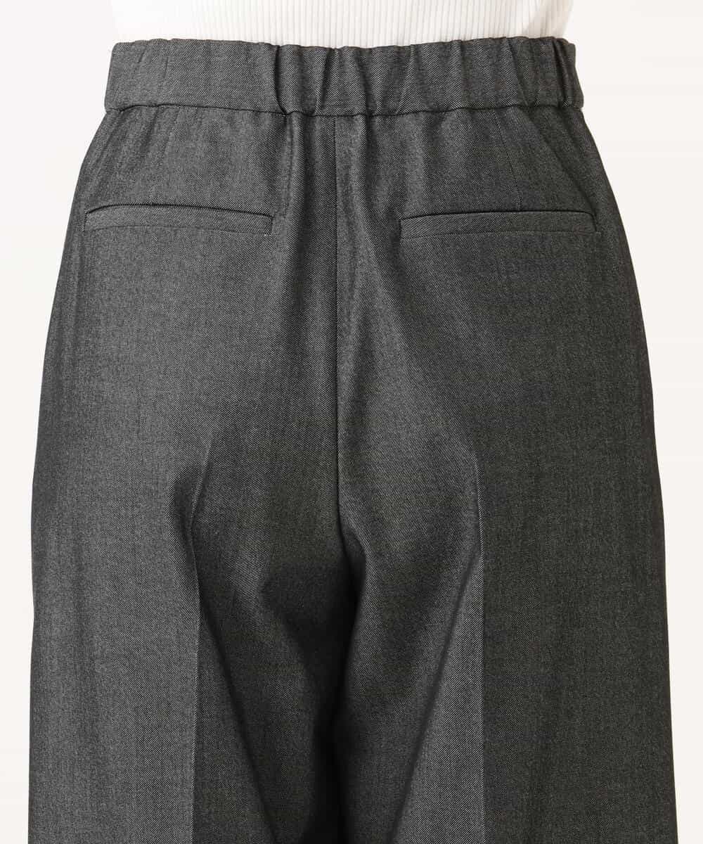 FKLDG70170 MK MICHEL KLEIN(MK ミッシェルクラン) [裏起毛/洗える]クロップド丈ワイドパンツ ダークグレー