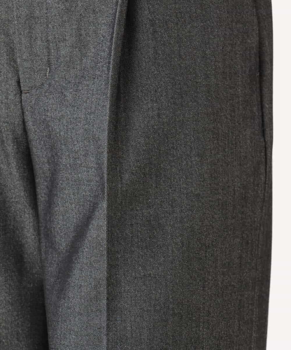 FKLDG70170 MK MICHEL KLEIN(MK ミッシェルクラン) [裏起毛/洗える]クロップド丈ワイドパンツ ダークグレー