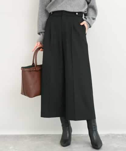 FKLDG70170 MK MICHEL KLEIN [裏起毛/洗える]クロップド丈ワイドパンツ