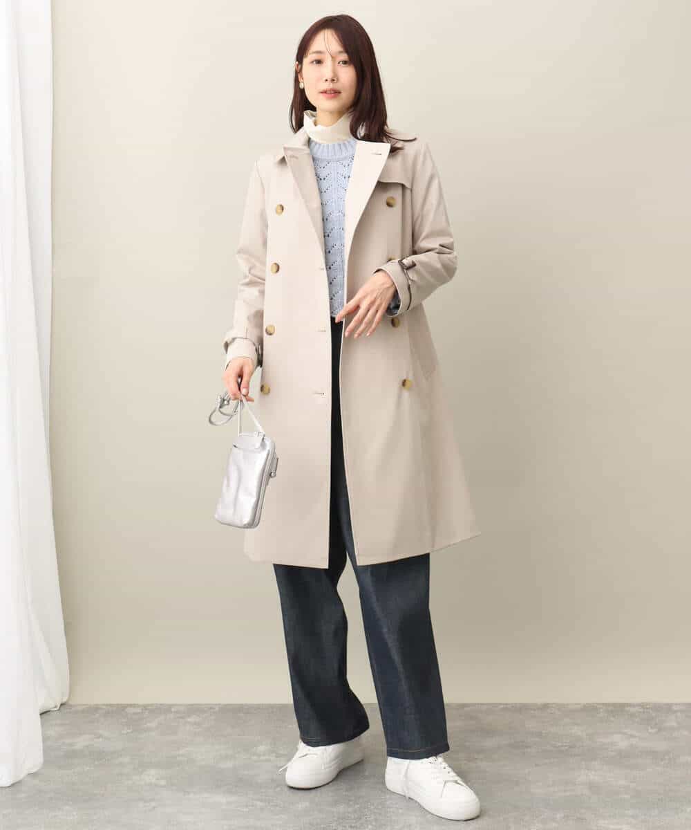FKLFA01160 MK MICHEL KLEIN(MK ミッシェルクラン) デニムライクバレルパンツ ネイビー