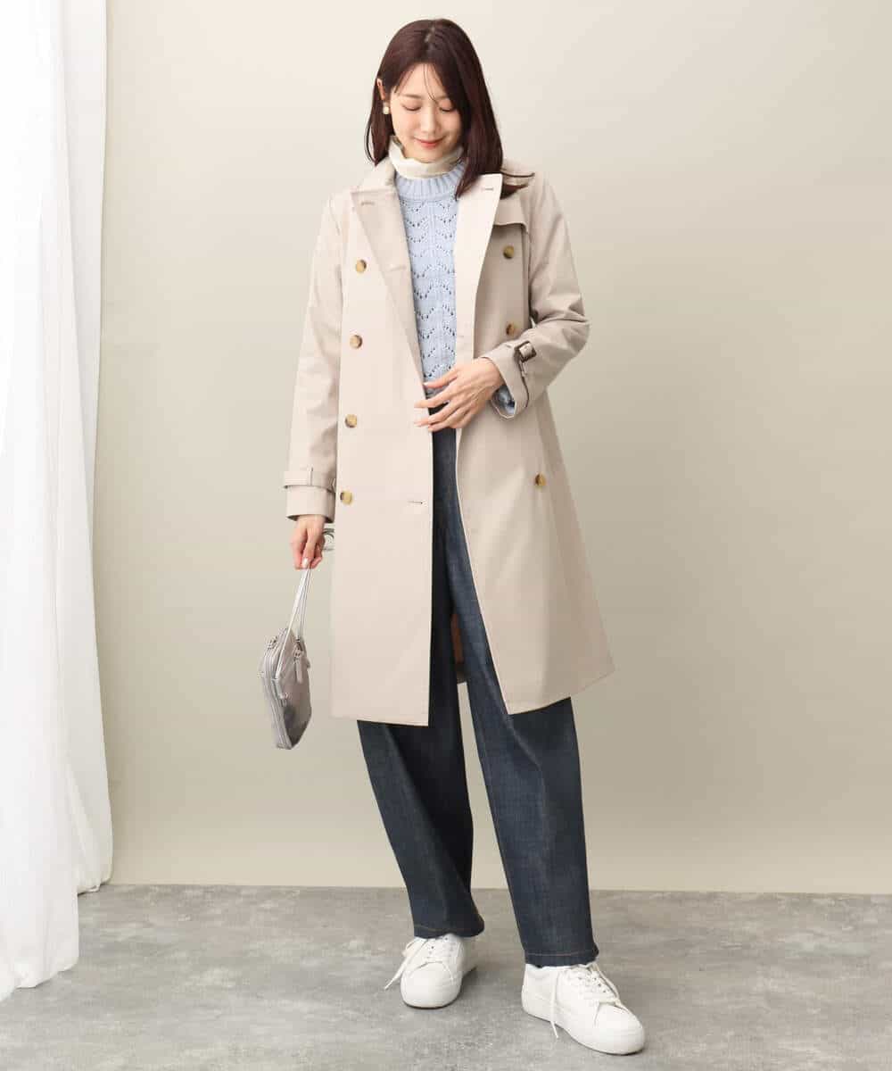 FKLFA01160 MK MICHEL KLEIN(MK ミッシェルクラン) デニムライクバレルパンツ ネイビー