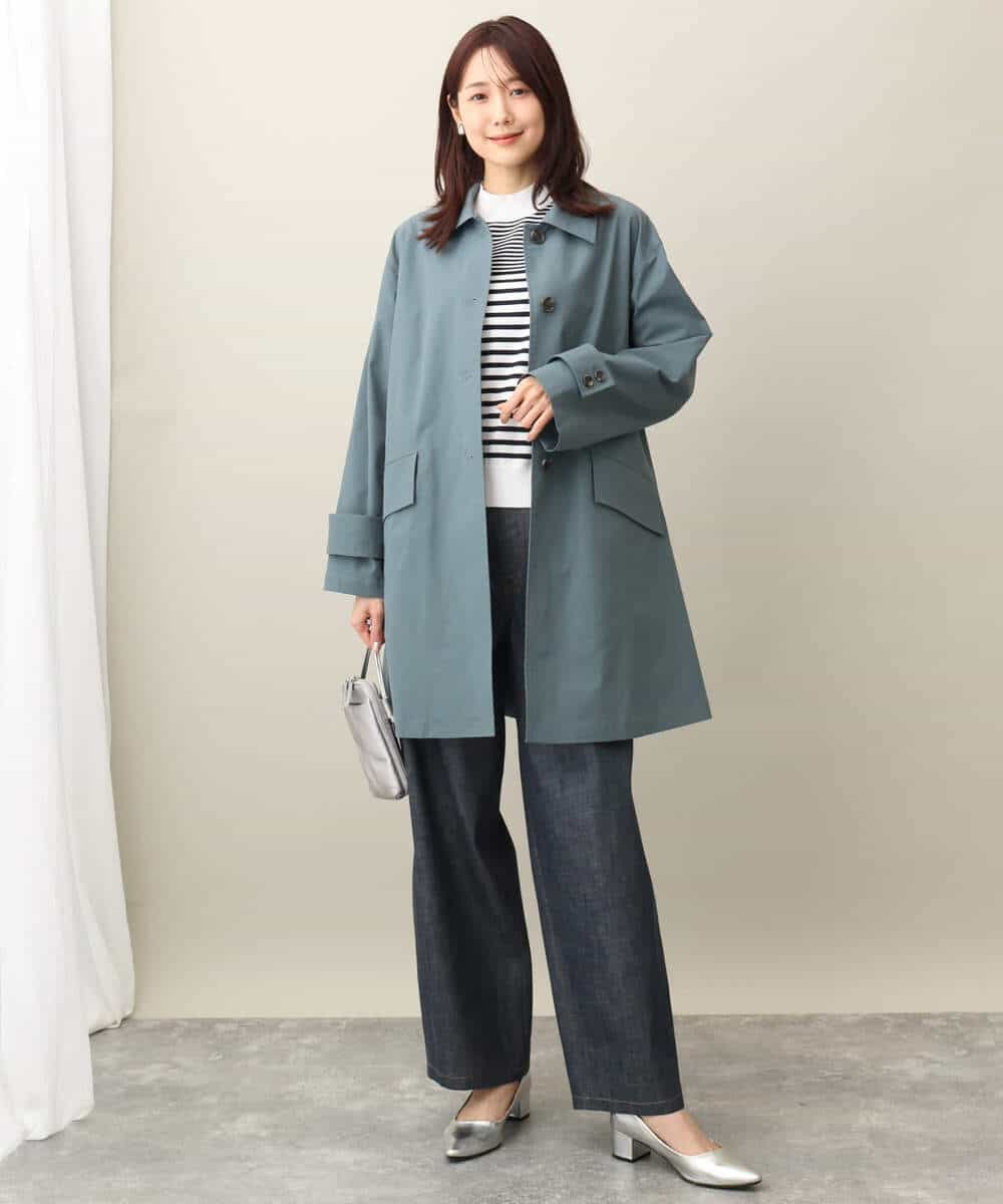 FKLFA01160 MK MICHEL KLEIN(MK ミッシェルクラン) デニムライクバレルパンツ ネイビー