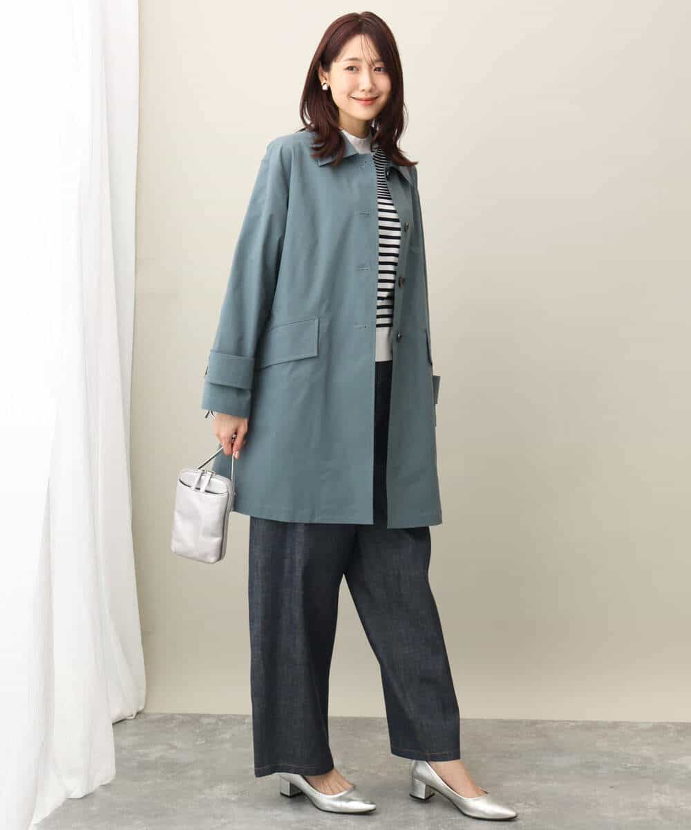 FKLFA01160 MK MICHEL KLEIN(MK ミッシェルクラン) デニムライクバレルパンツ ネイビー