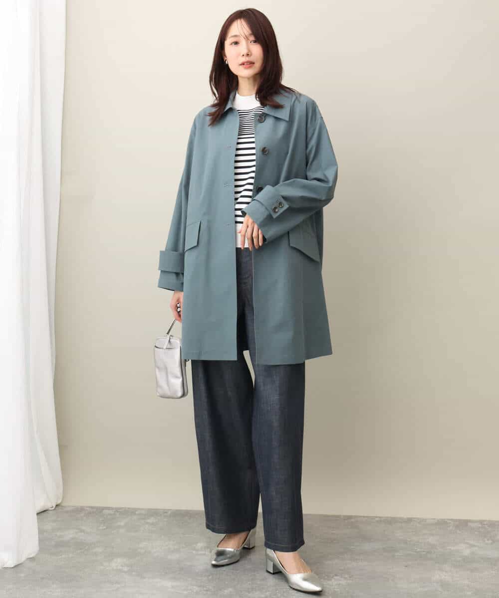 FKLFA01160 MK MICHEL KLEIN(MK ミッシェルクラン) デニムライクバレルパンツ ネイビー