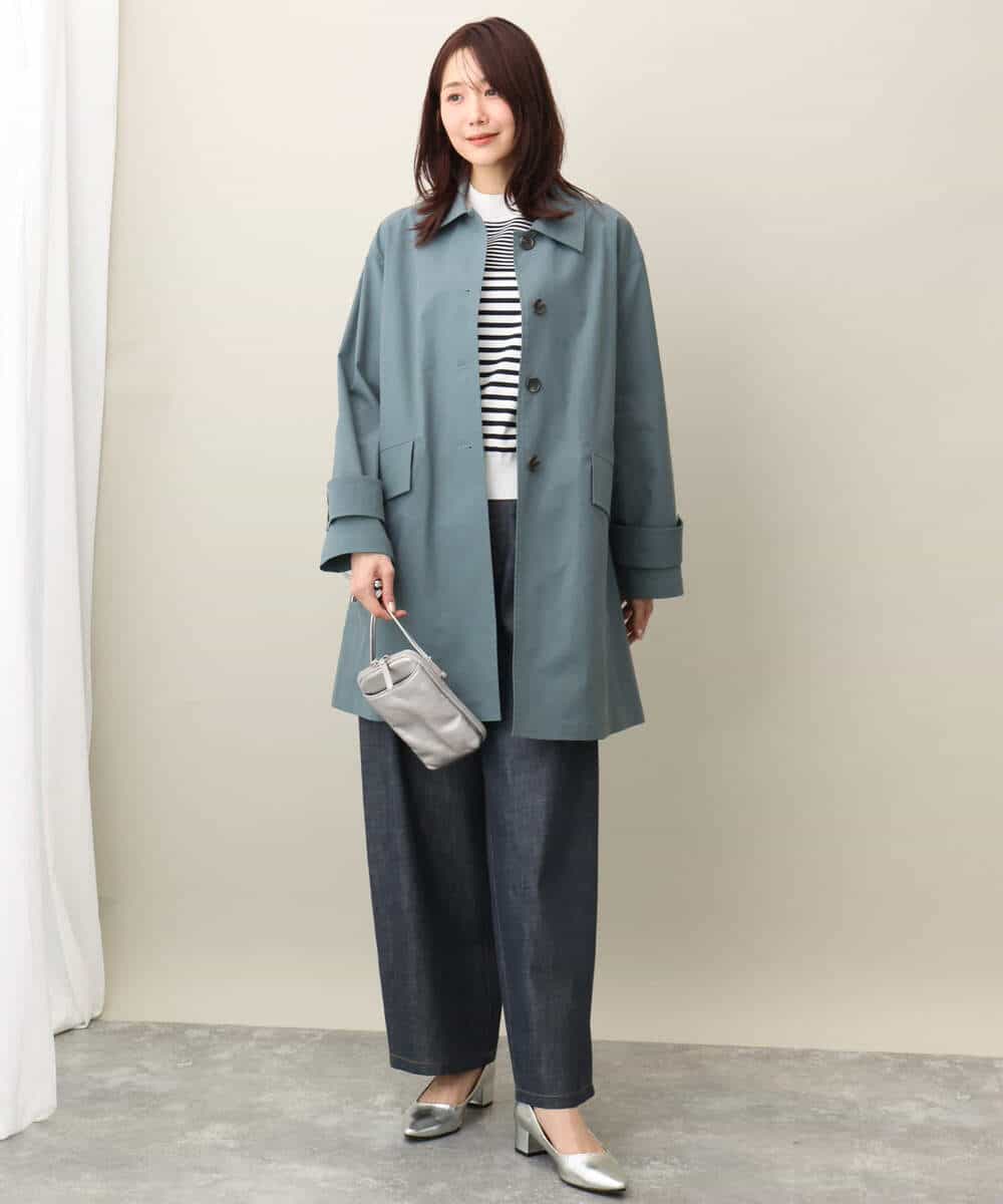 FKLFA01160 MK MICHEL KLEIN(MK ミッシェルクラン) デニムライクバレルパンツ ネイビー