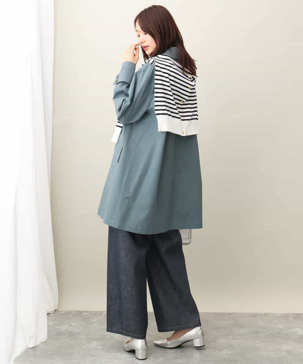 FKLFA01160 MK MICHEL KLEIN(MK ミッシェルクラン) デニムライクバレルパンツ ネイビー