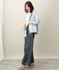 FKLFA01160 MK MICHEL KLEIN(MK ミッシェルクラン) デニムライクバレルパンツ ネイビー