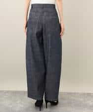 FKLFA01160 MK MICHEL KLEIN(MK ミッシェルクラン) デニムライクバレルパンツ ネイビー