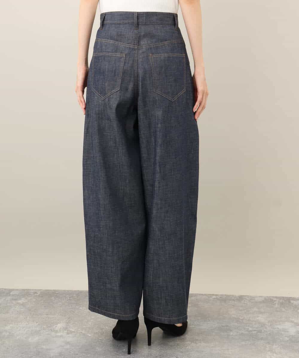 FKLFA01160 MK MICHEL KLEIN(MK ミッシェルクラン) デニムライクバレルパンツ ネイビー
