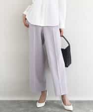 FKLFD10160 MK MICHEL KLEIN(MK ミッシェルクラン) ダブルクロス セミワイドパンツ/セットアップ対応/洗える ネイビー