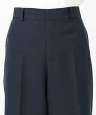 FKLFD10160 MK MICHEL KLEIN(MK ミッシェルクラン) ダブルクロス セミワイドパンツ/セットアップ対応/洗える ネイビー