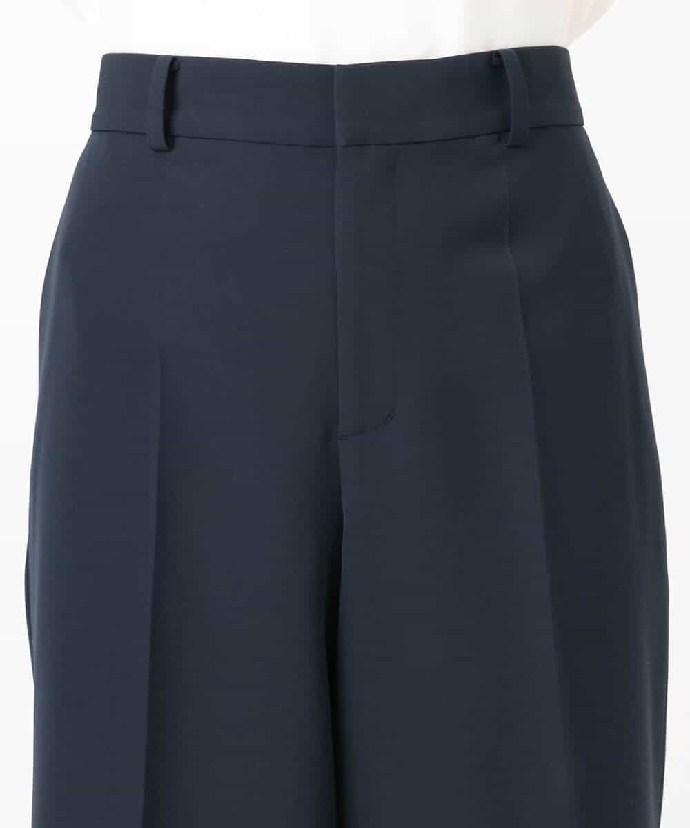 FKLFD10160 MK MICHEL KLEIN(MK ミッシェルクラン) ダブルクロス セミワイドパンツ/セットアップ対応/洗える ネイビー