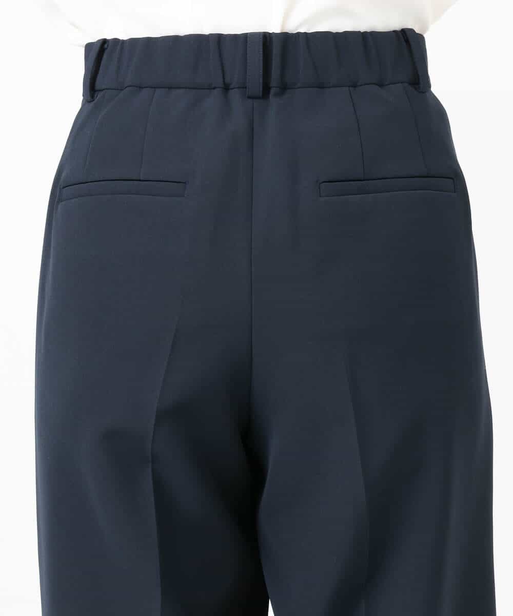 FKLFD10160 MK MICHEL KLEIN(MK ミッシェルクラン) ダブルクロス セミワイドパンツ/セットアップ対応/洗える ネイビー