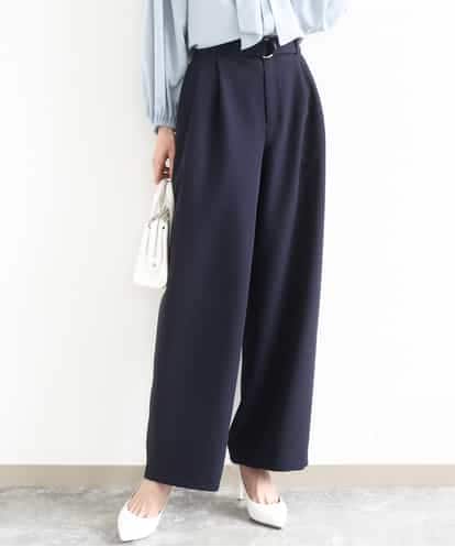 FKLFD10170 MK MICHEL KLEIN バレルシルエットパンツ/洗える