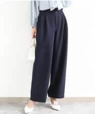 FKLFD10170 MK MICHEL KLEIN(MK ミッシェルクラン) バレルシルエットパンツ/洗える ネイビー