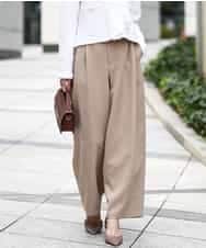 FKLFD10170 MK MICHEL KLEIN(MK ミッシェルクラン) バレルシルエットパンツ/洗える ベージュ