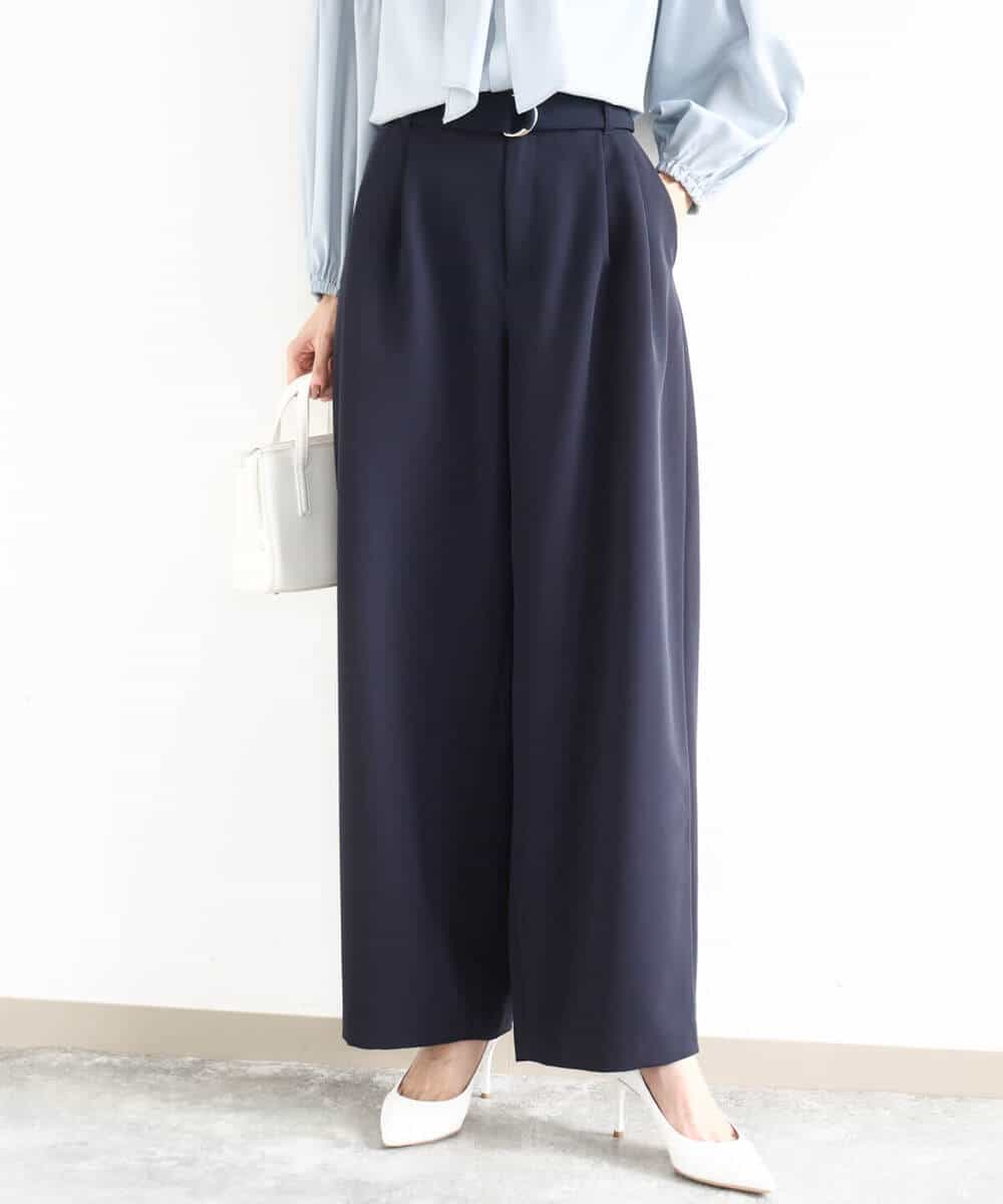 FKLFD10170 MK MICHEL KLEIN(MK ミッシェルクラン) バレルシルエットパンツ/洗える ベージュ