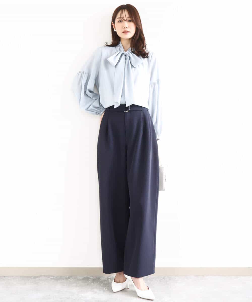 FKLFD10170 MK MICHEL KLEIN(MK ミッシェルクラン) バレルシルエットパンツ/洗える ベージュ