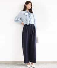 FKLFD10170 MK MICHEL KLEIN(MK ミッシェルクラン) バレルシルエットパンツ/洗える ベージュ