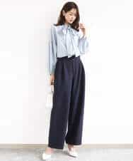 FKLFD10170 MK MICHEL KLEIN(MK ミッシェルクラン) バレルシルエットパンツ/洗える ベージュ