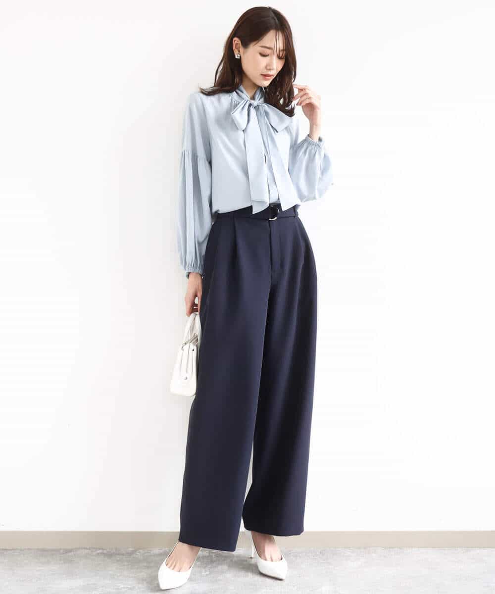 FKLFD10170 MK MICHEL KLEIN(MK ミッシェルクラン) バレルシルエットパンツ/洗える ベージュ