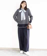 FKLFD10170 MK MICHEL KLEIN(MK ミッシェルクラン) バレルシルエットパンツ/洗える ベージュ