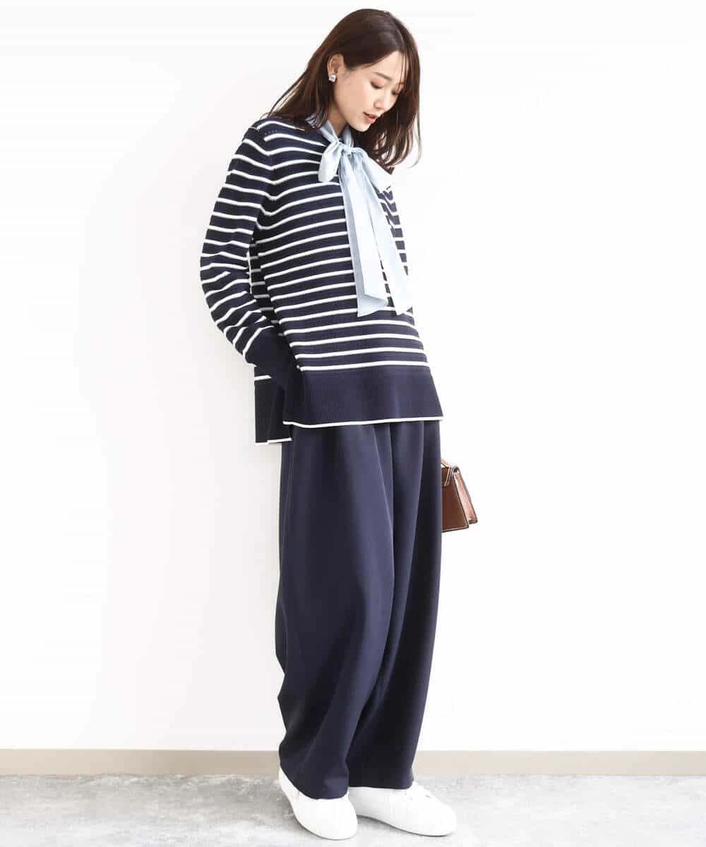 FKLFD10170 MK MICHEL KLEIN(MK ミッシェルクラン) バレルシルエットパンツ/洗える ベージュ