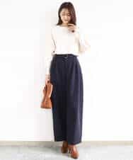 FKLFD10170 MK MICHEL KLEIN(MK ミッシェルクラン) バレルシルエットパンツ/洗える ベージュ