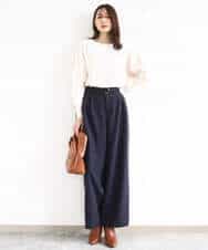 FKLFD10170 MK MICHEL KLEIN(MK ミッシェルクラン) バレルシルエットパンツ/洗える ベージュ