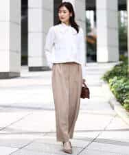 FKLFD10170 MK MICHEL KLEIN(MK ミッシェルクラン) バレルシルエットパンツ/洗える ベージュ