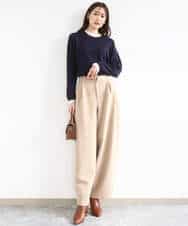 FKLFD10170 MK MICHEL KLEIN(MK ミッシェルクラン) バレルシルエットパンツ/洗える ベージュ