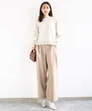 FKLFD10170 MK MICHEL KLEIN(MK ミッシェルクラン) バレルシルエットパンツ/洗える ベージュ