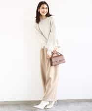 FKLFD10170 MK MICHEL KLEIN(MK ミッシェルクラン) バレルシルエットパンツ/洗える ベージュ