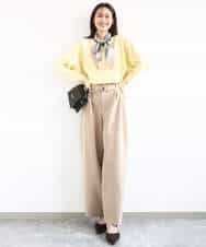 FKLFD10170 MK MICHEL KLEIN(MK ミッシェルクラン) バレルシルエットパンツ/洗える ベージュ