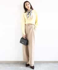 FKLFD10170 MK MICHEL KLEIN(MK ミッシェルクラン) バレルシルエットパンツ/洗える ベージュ