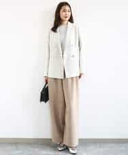 FKLFD10170 MK MICHEL KLEIN(MK ミッシェルクラン) バレルシルエットパンツ/洗える ベージュ