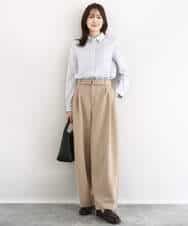 FKLFD10170 MK MICHEL KLEIN(MK ミッシェルクラン) バレルシルエットパンツ/洗える ベージュ