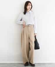 FKLFD10170 MK MICHEL KLEIN(MK ミッシェルクラン) バレルシルエットパンツ/洗える ベージュ