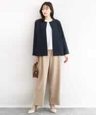 FKLFD10170 MK MICHEL KLEIN(MK ミッシェルクラン) バレルシルエットパンツ/洗える ベージュ