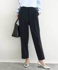 FKLFD11150 MK MICHEL KLEIN(MK ミッシェルクラン) ダブルクロス テーパードパンツ/セットアップ対応/防シワ/ストレッチ/洗える ネイビー