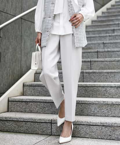 FKLFD11150  ダブルクロス テーパードパンツ/セットアップ対応/防シワ/ストレッチ/洗える