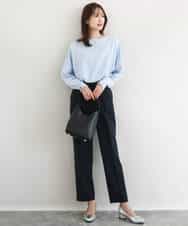 FKLFD11150 MK MICHEL KLEIN(MK ミッシェルクラン) ダブルクロス テーパードパンツ/セットアップ対応/防シワ/ストレッチ/洗える グレージュ