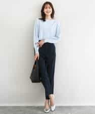 FKLFD11150 MK MICHEL KLEIN(MK ミッシェルクラン) ダブルクロス テーパードパンツ/セットアップ対応/防シワ/ストレッチ/洗える グレージュ