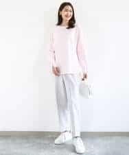 FKLFD11150 MK MICHEL KLEIN(MK ミッシェルクラン) ダブルクロス テーパードパンツ/セットアップ対応/防シワ/ストレッチ/洗える グレージュ