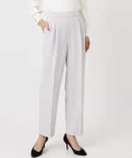 FKLFD11150 MK MICHEL KLEIN(MK ミッシェルクラン) ダブルクロス テーパードパンツ/セットアップ対応/防シワ/ストレッチ/洗える グレージュ