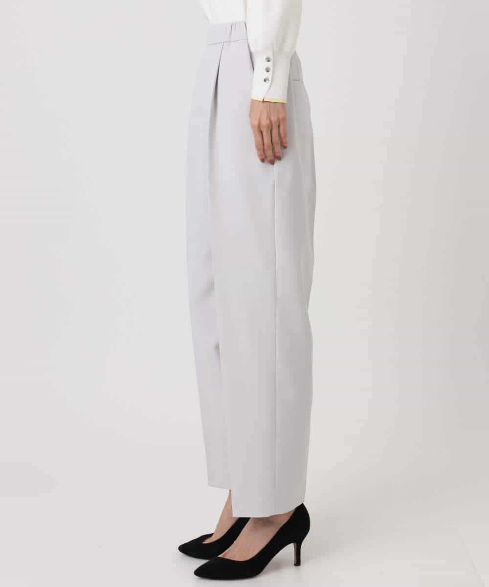 FKLFD11150 MK MICHEL KLEIN(MK ミッシェルクラン) ダブルクロス テーパードパンツ/セットアップ対応/防シワ/ストレッチ/洗える グレージュ