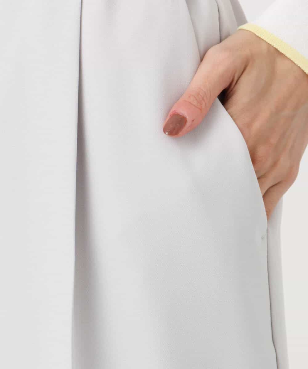 FKLFD11150 MK MICHEL KLEIN(MK ミッシェルクラン) ダブルクロス テーパードパンツ/セットアップ対応/防シワ/ストレッチ/洗える グレージュ