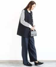 FKLFD15170 MK MICHEL KLEIN(MK ミッシェルクラン) 2タックストレートワイドパンツ/洗える ベージュ