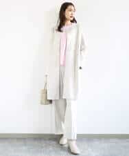 FKLFD15170 MK MICHEL KLEIN(MK ミッシェルクラン) 2タックストレートワイドパンツ/洗える ベージュ